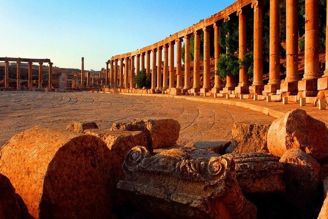 Amman - Jerash - Ajloun - Amman - The Oval Plaza and Jerash’s wide Roman streets