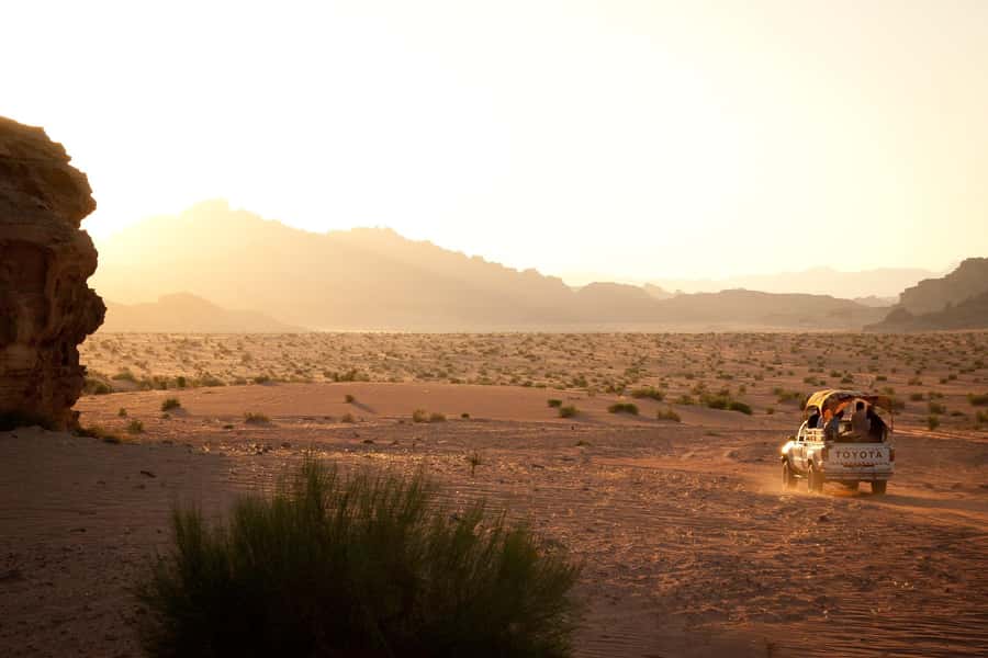 From Wadi Rum: 2-Hour Jeep Tour with Meals & Overnight Stay - The open-air 4WD ride