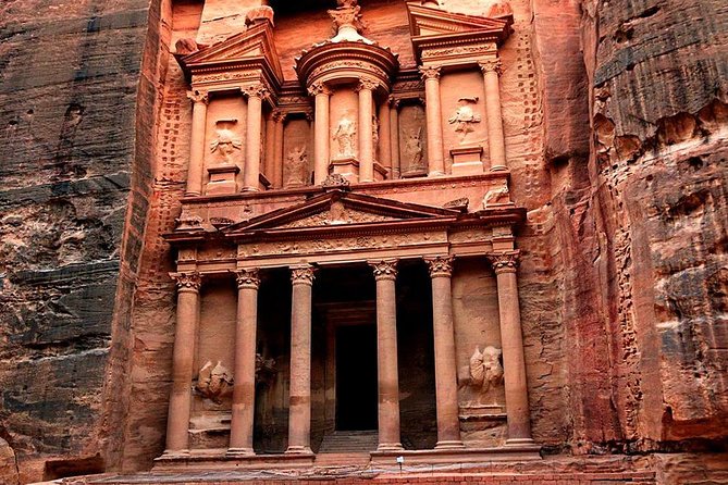 Full-Day Private Trip To Petra, Wadi Rum - Red sand and rock towers in Wadi Rum