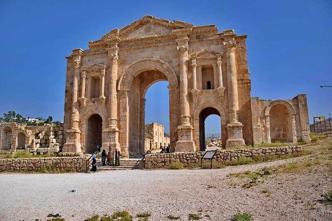 Jerash one day tour from Amman - Entering the Roman city at the Oval Plaza