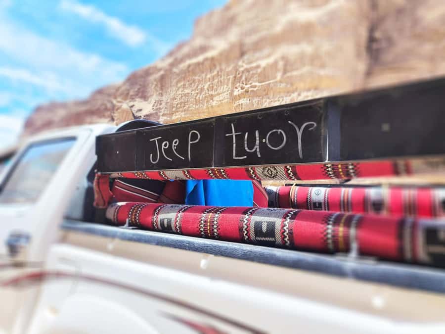 WADI RUM: ALL DAY JEEP TOUR with overnight and full meals - Starting at Wadi Rum Visitor Center