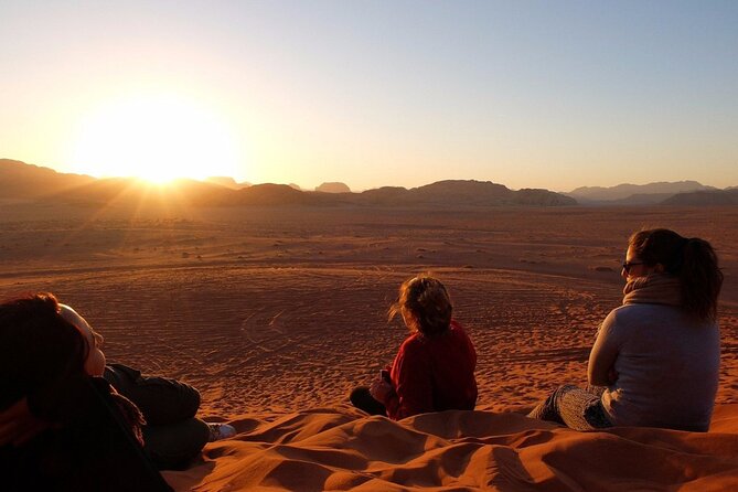 Wadi Rum Full Day Jeep Tour + Overnight in Bedouin Camp & Dinner - Climbing Al Ramal’s red dune