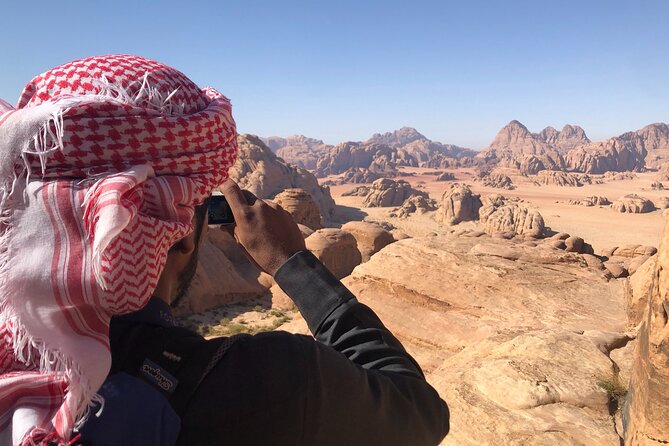 Wadi Rum Mountain Hike & Climb: Burdah, with a bridge at the top! + tour & Lunch - Tea and stories on the Burdah summit