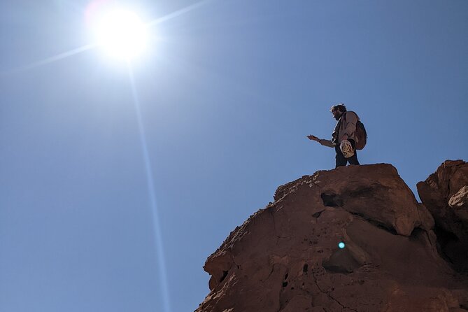 Wadi Rum Mountain Hike: Umm Ad Dami, highest point of Jordan + Jeep tour & Lunch - Bedouin caves and life before village houses
